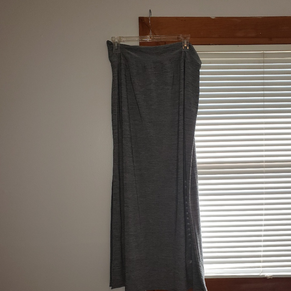 Gray long skirt